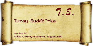 Turay Sudárka névjegykártya